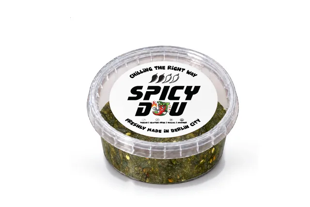 Zesty Kick in its Spicy Dju tub with label